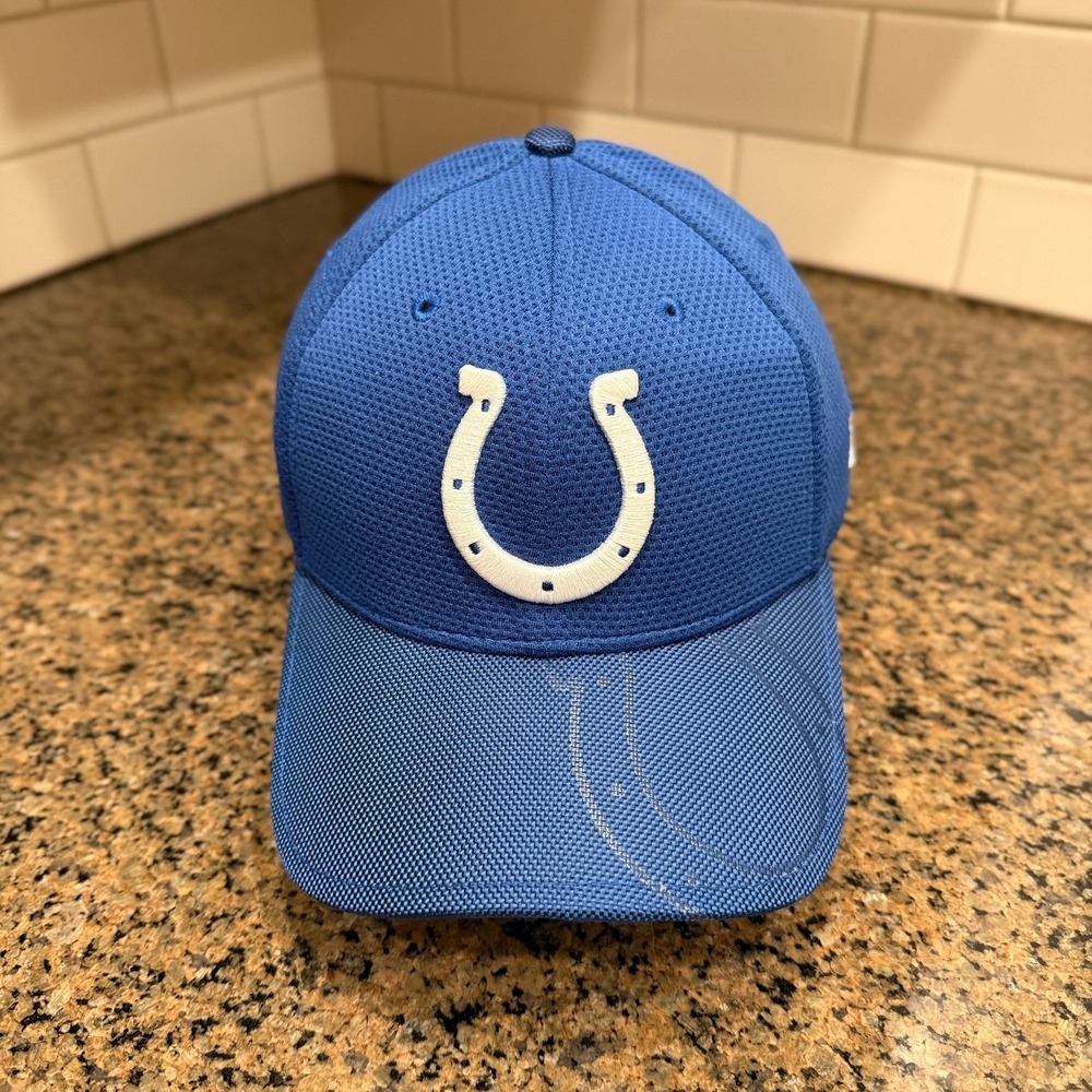 Indianapolis Colts Hat New Era 39THIRTY Men's Medium-Large Blue NFL